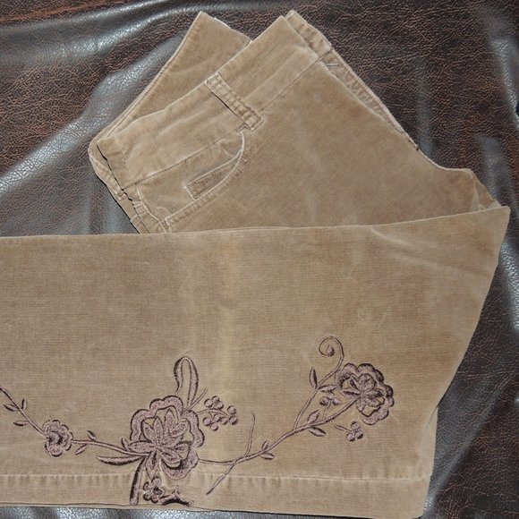 Vintage Chadwicks - Finely Corded 5 Pocket Wide Leg Relaxed Fit Embroidered - Picture 1 of 6
